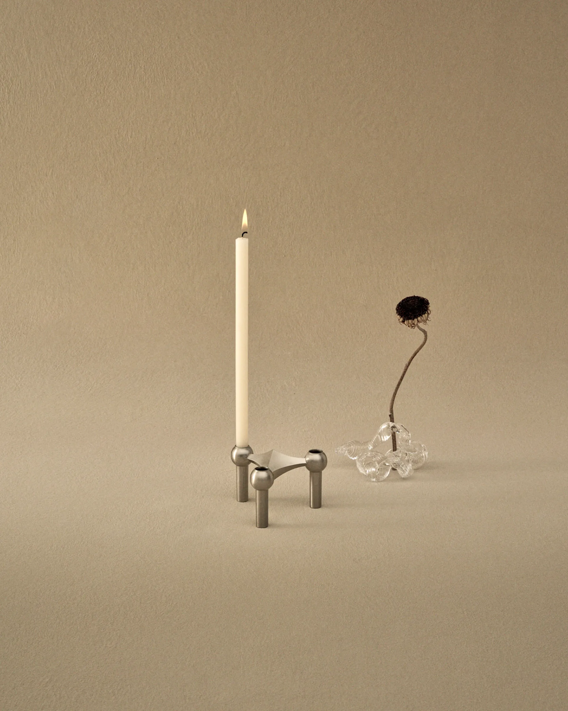 Nagel candles 8-pack, Cream STOFF Nagel