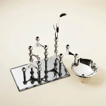 Nagel glass base rectangular - smoked black - STOFF Nagel