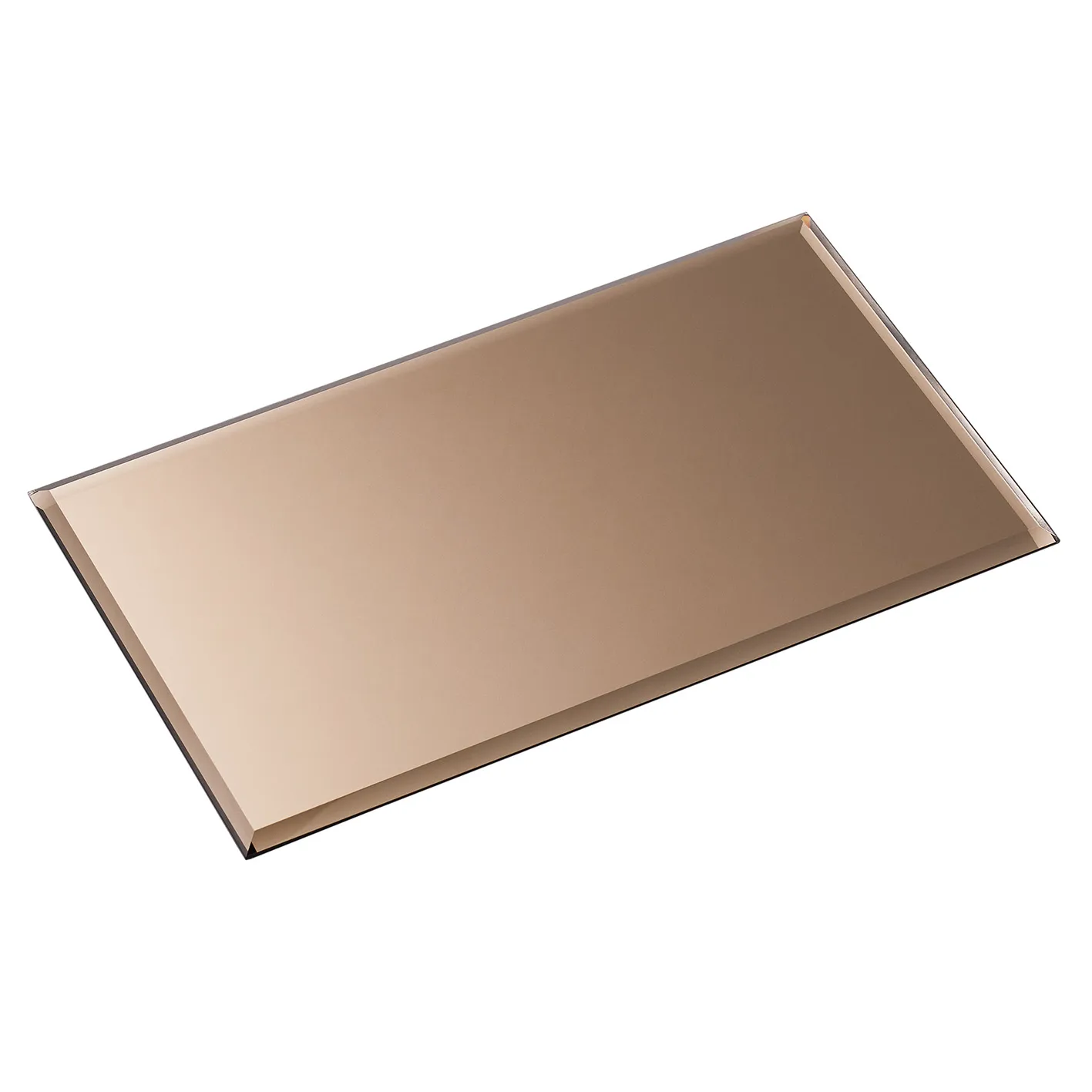 Nagel glass base rectangular, smoked brown STOFF Nagel