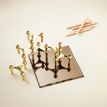 Nagel glass base square - smoked brown - STOFF Nagel