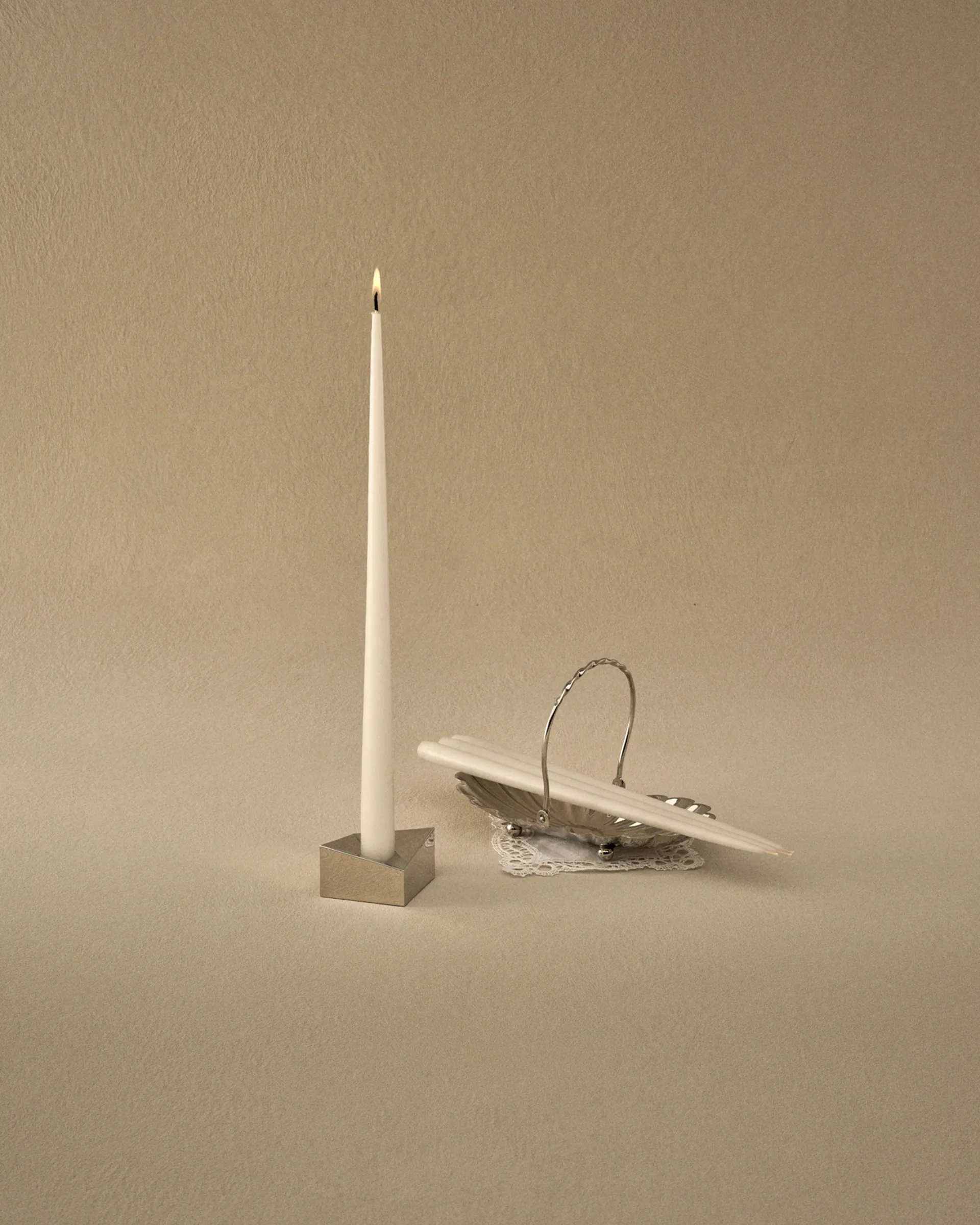 STOFF Nagel antique candles by ester & erik large 4-pack, Off-white STOFF Nagel