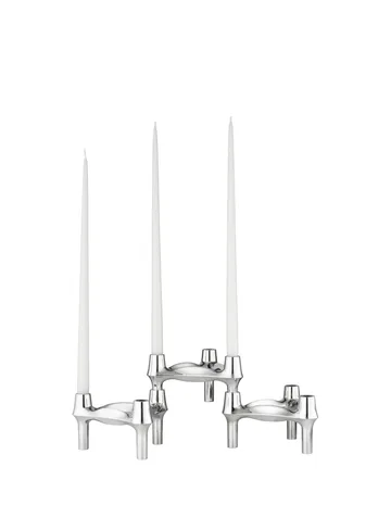 STOFF Nagel BMF candle holder 3-pack - Chrome - STOFF Nagel