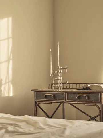 STOFF Nagel BMF candle holder - Brushed chrome - STOFF Nagel