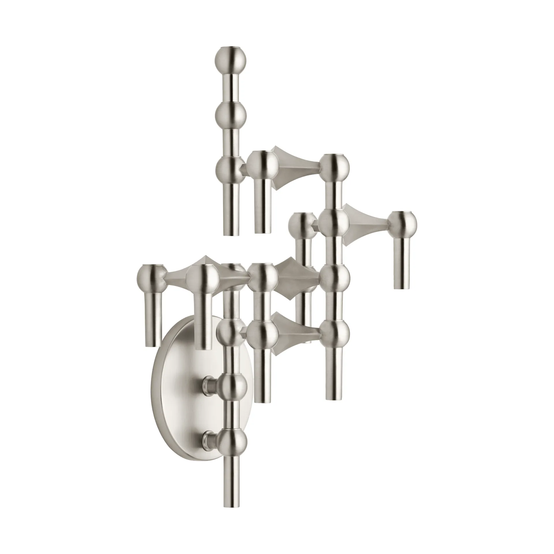 STOFF Nagel candle holder wall-mounted, Brushed chrome STOFF Nagel
