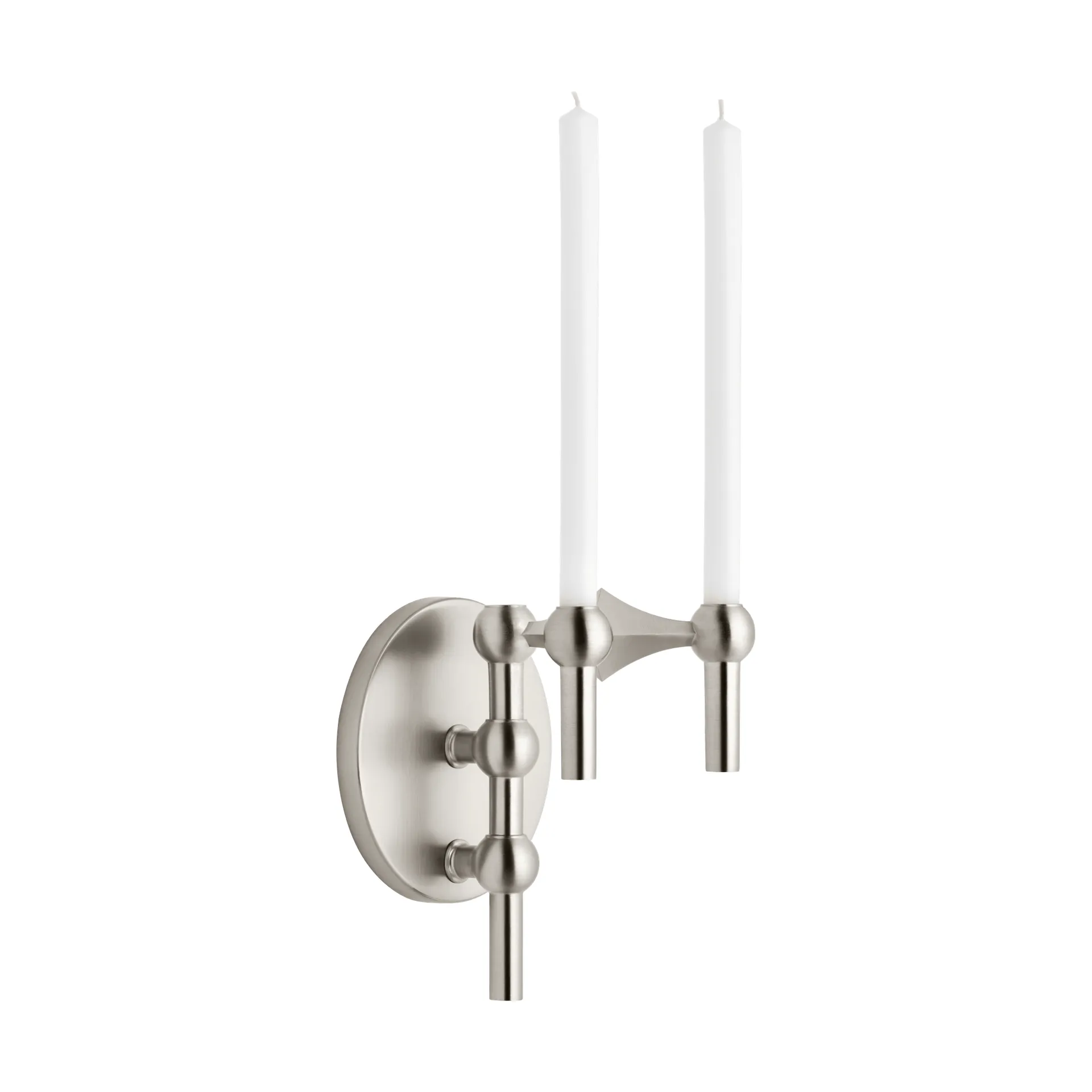 STOFF Nagel candle holder wall-mounted, Brushed chrome STOFF Nagel