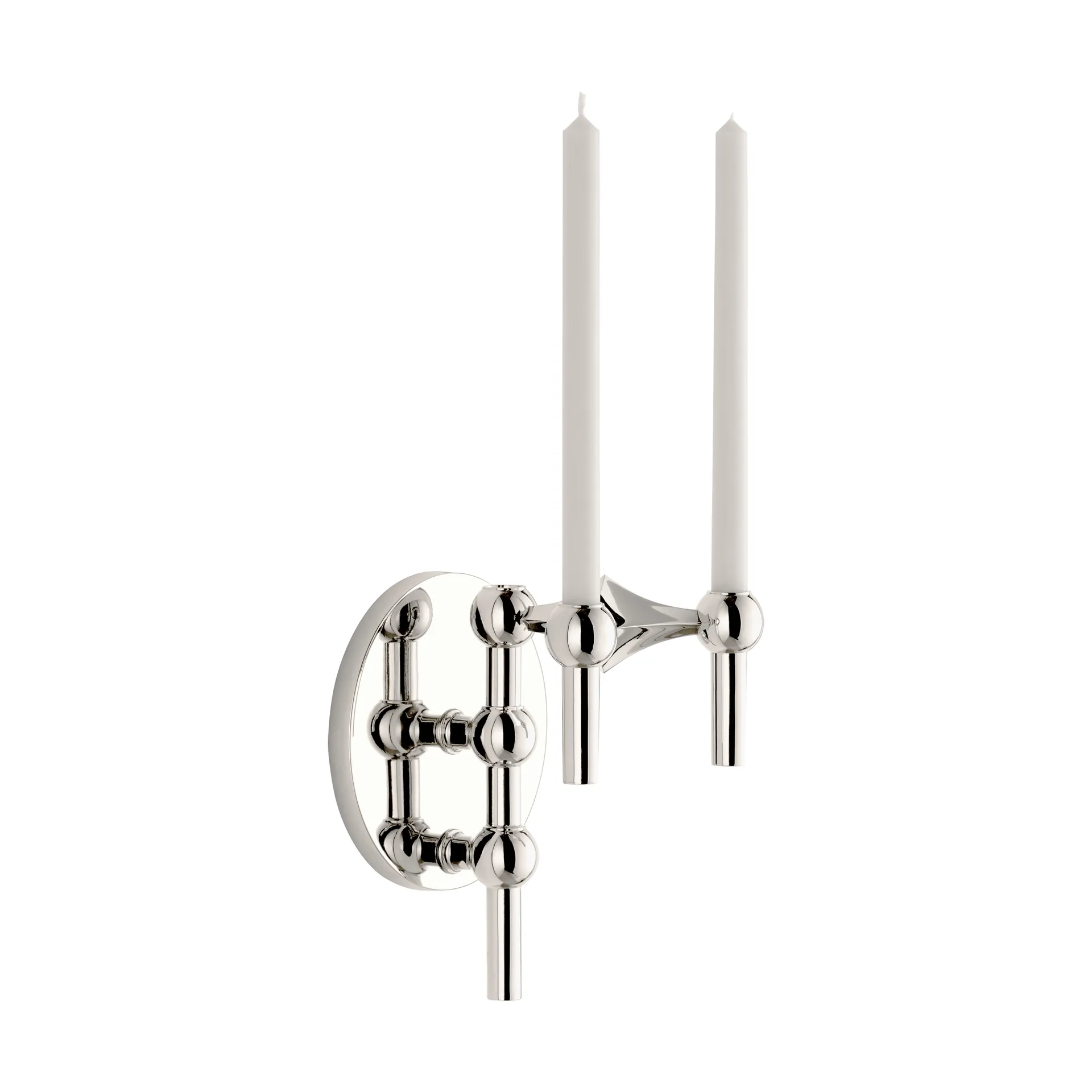 STOFF Nagel candle holder wall-mounted, Chrome STOFF Nagel