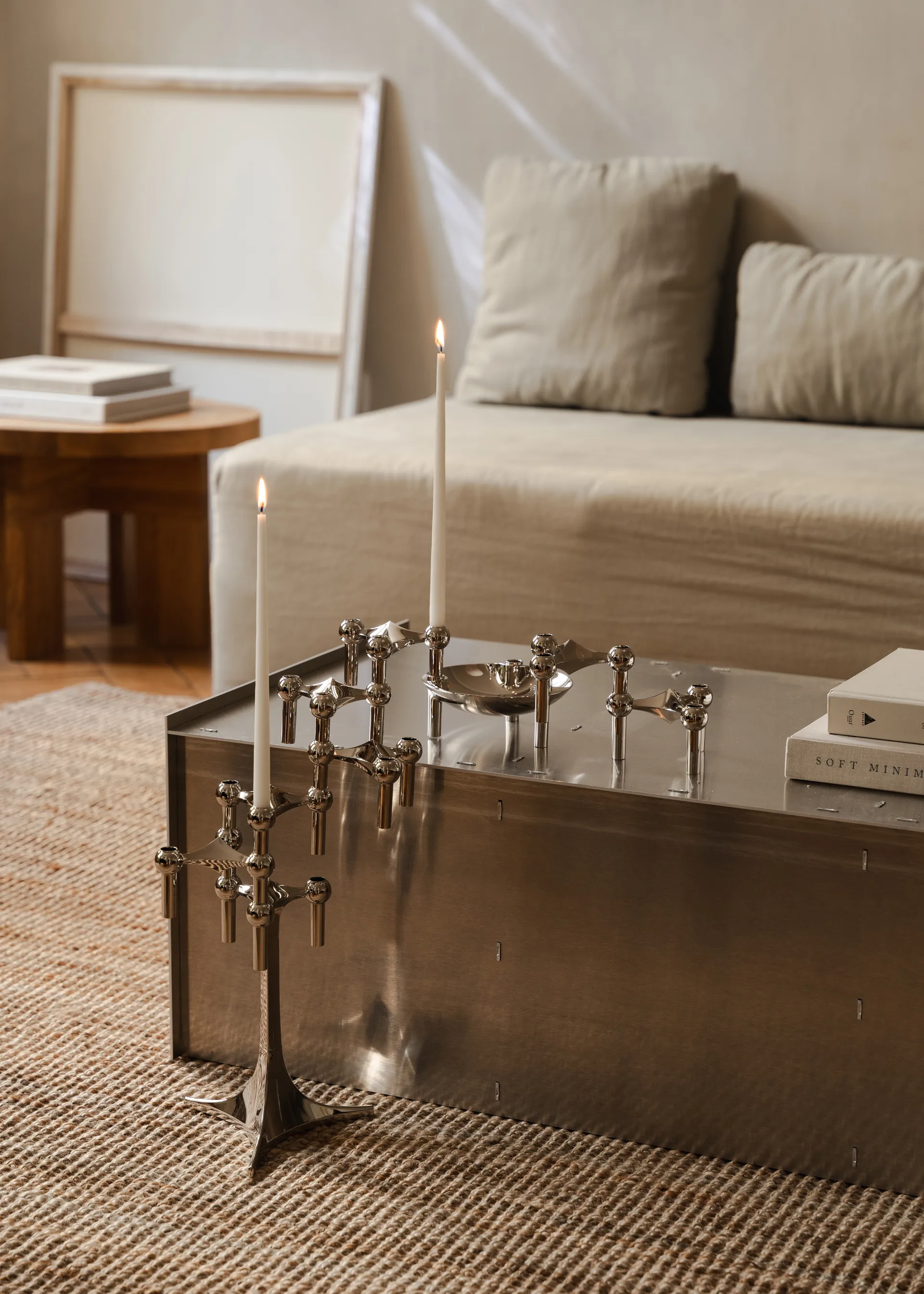 STOFF Nagel candle stand, Chrome STOFF Nagel