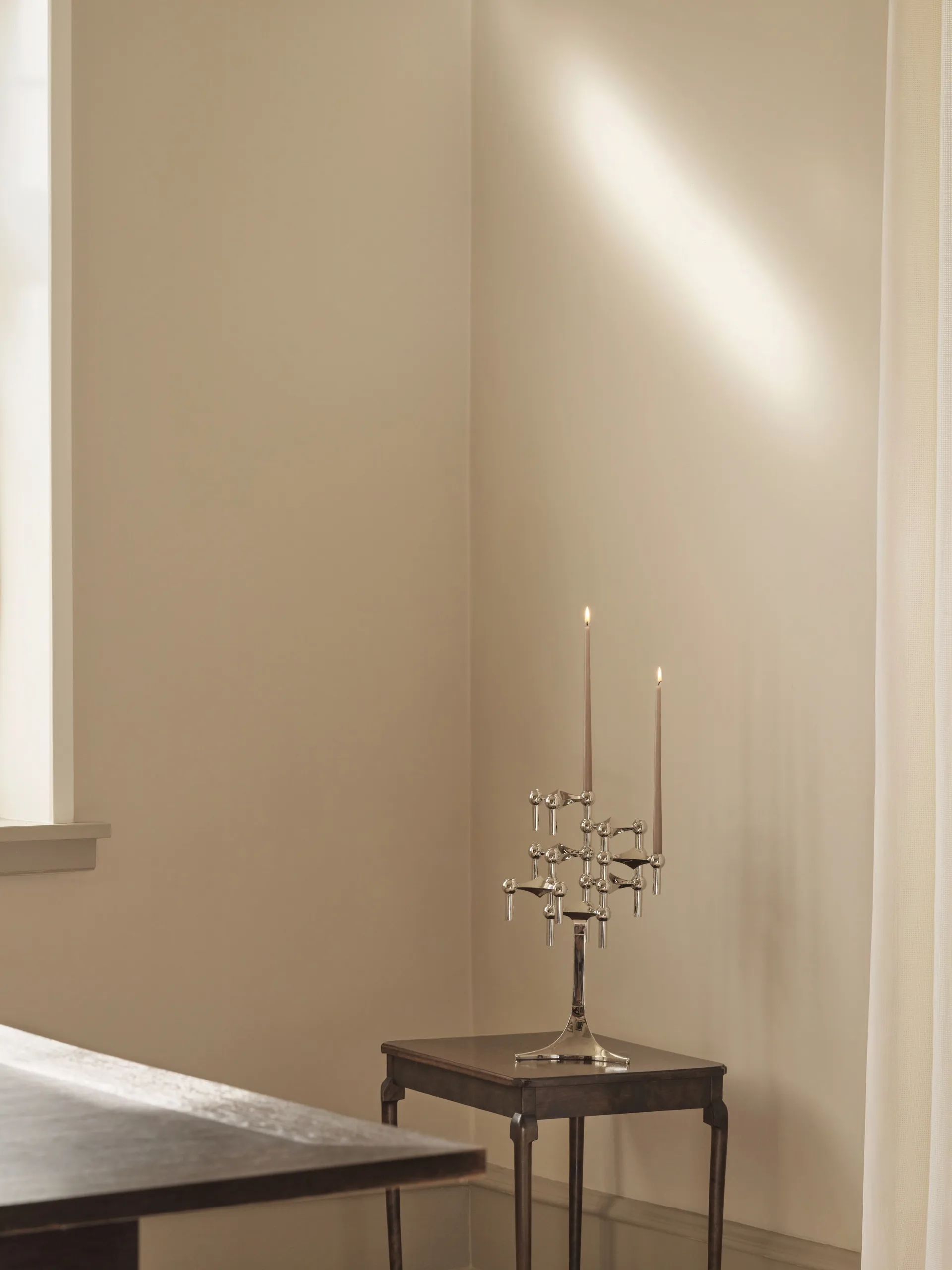 STOFF Nagel candle stand, Chrome STOFF Nagel