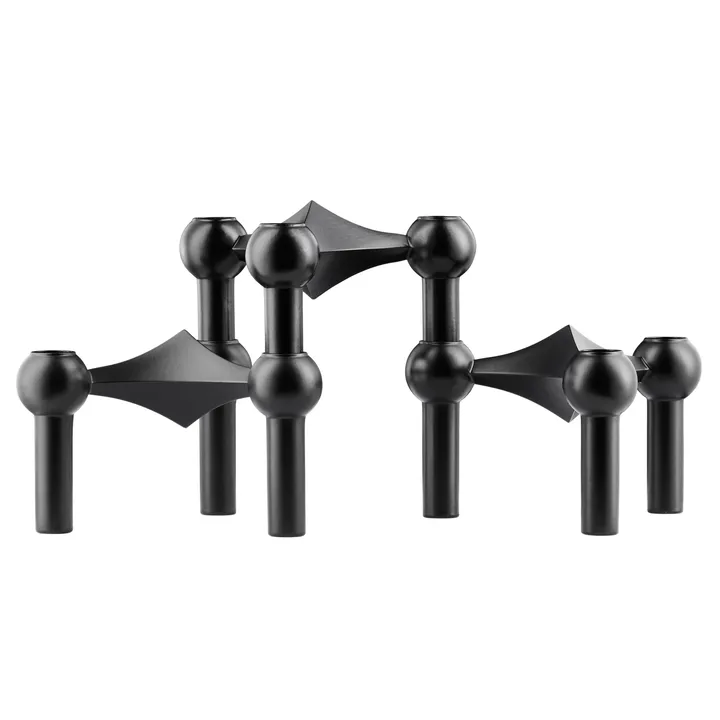 STOFF Nagel candle sticks 3-pack - black - STOFF Nagel