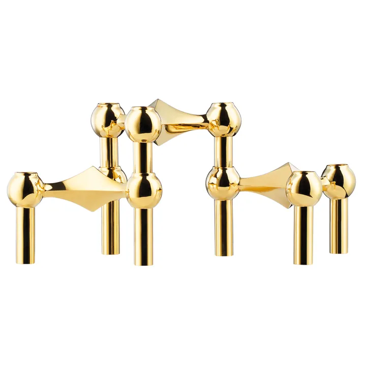 STOFF Nagel candle sticks 3-pack - brass - STOFF Nagel