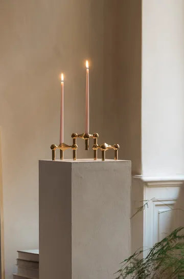 STOFF Nagel candle sticks 3-pack - brass - STOFF Nagel