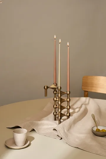 STOFF Nagel candle sticks 3-pack - Bronzed brass - STOFF Nagel