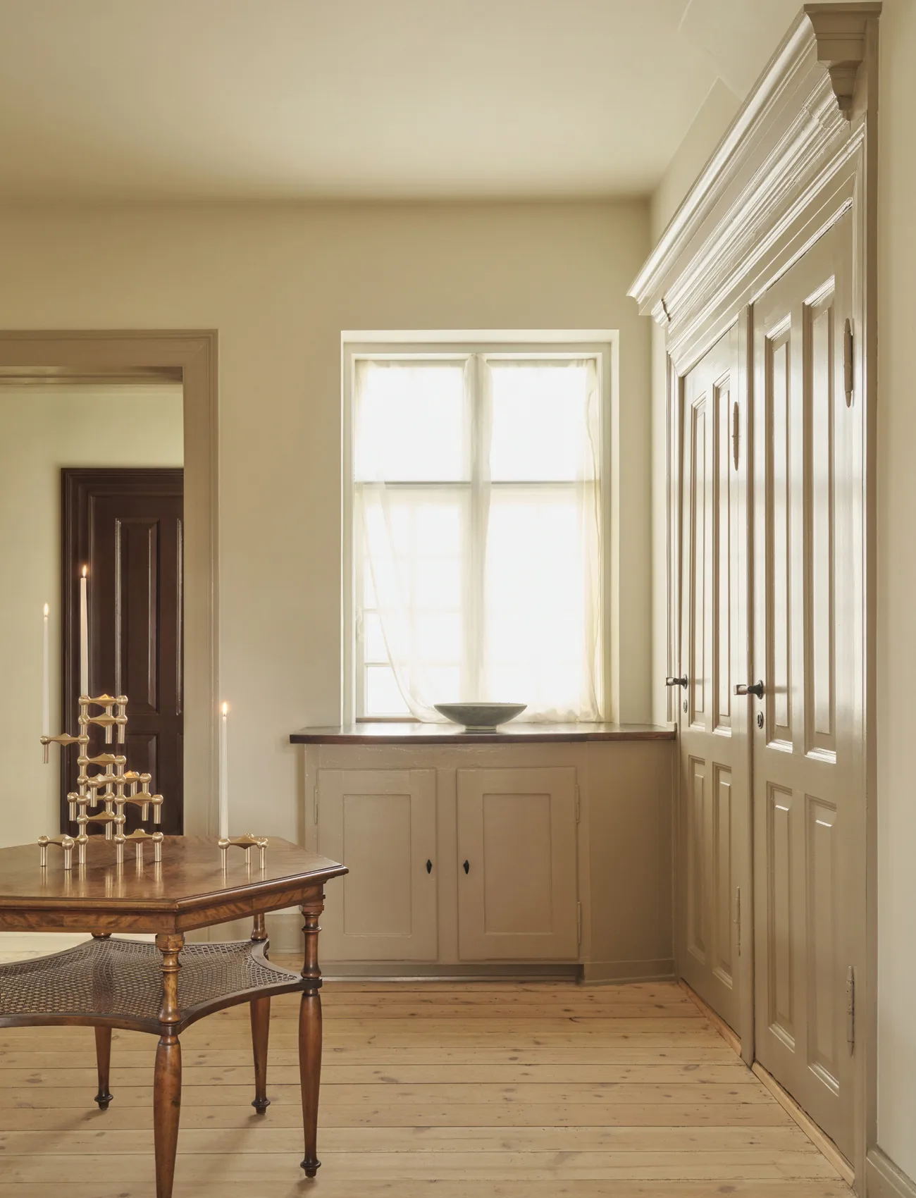 STOFF Nagel candle sticks 3-pack, Brushed brass STOFF Nagel