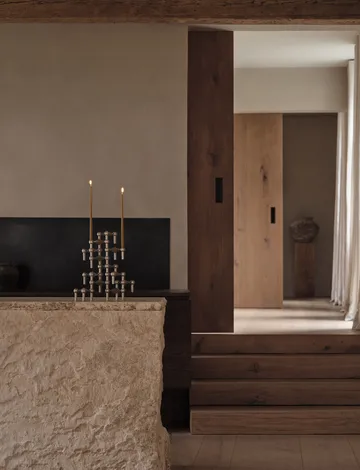 STOFF Nagel candle sticks 3-pack - Brushed chrome - STOFF Nagel