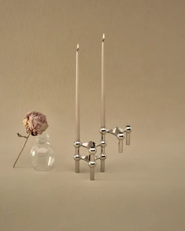STOFF Nagel candle sticks 3-pack - chromium - STOFF Nagel