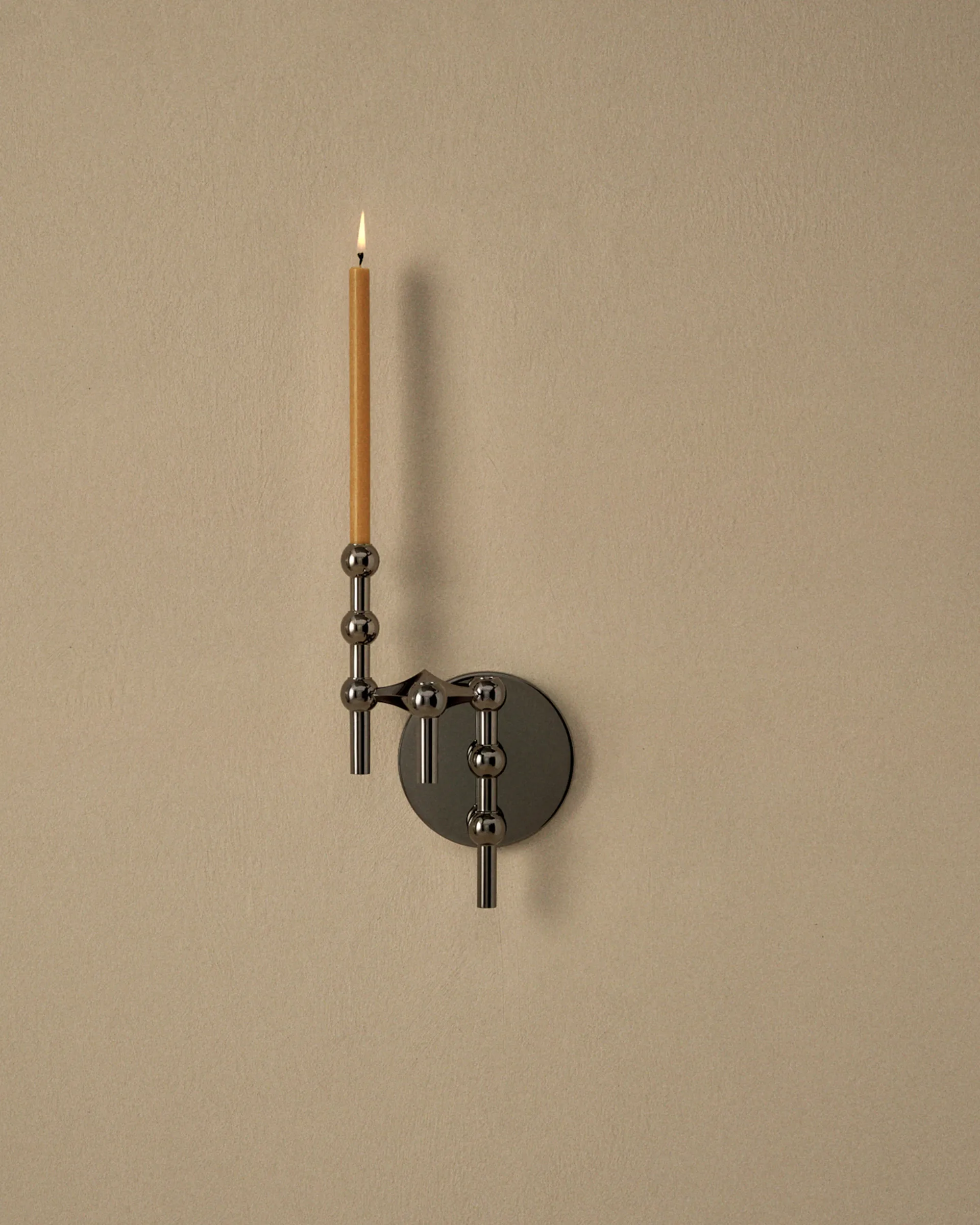 STOFF Nagel candle sticks wall, Black chrome STOFF Nagel