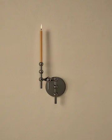 STOFF Nagel candle sticks wall - Black chrome - STOFF Nagel