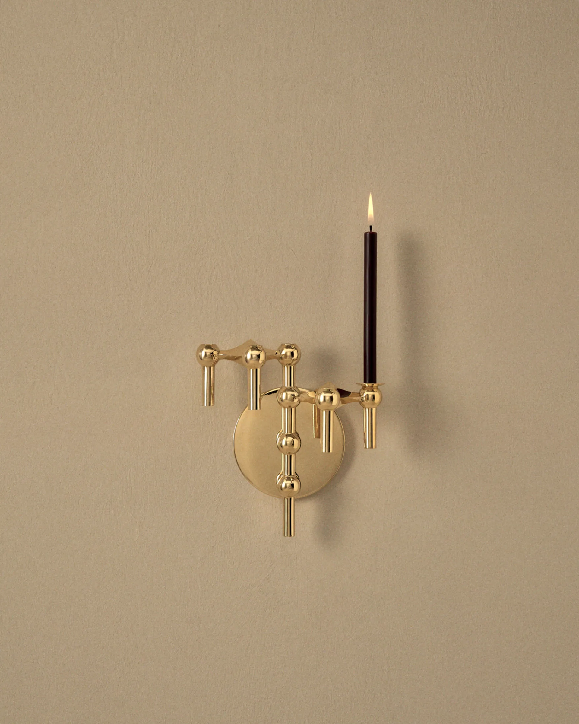 STOFF Nagel candle sticks wall, Brass STOFF Nagel