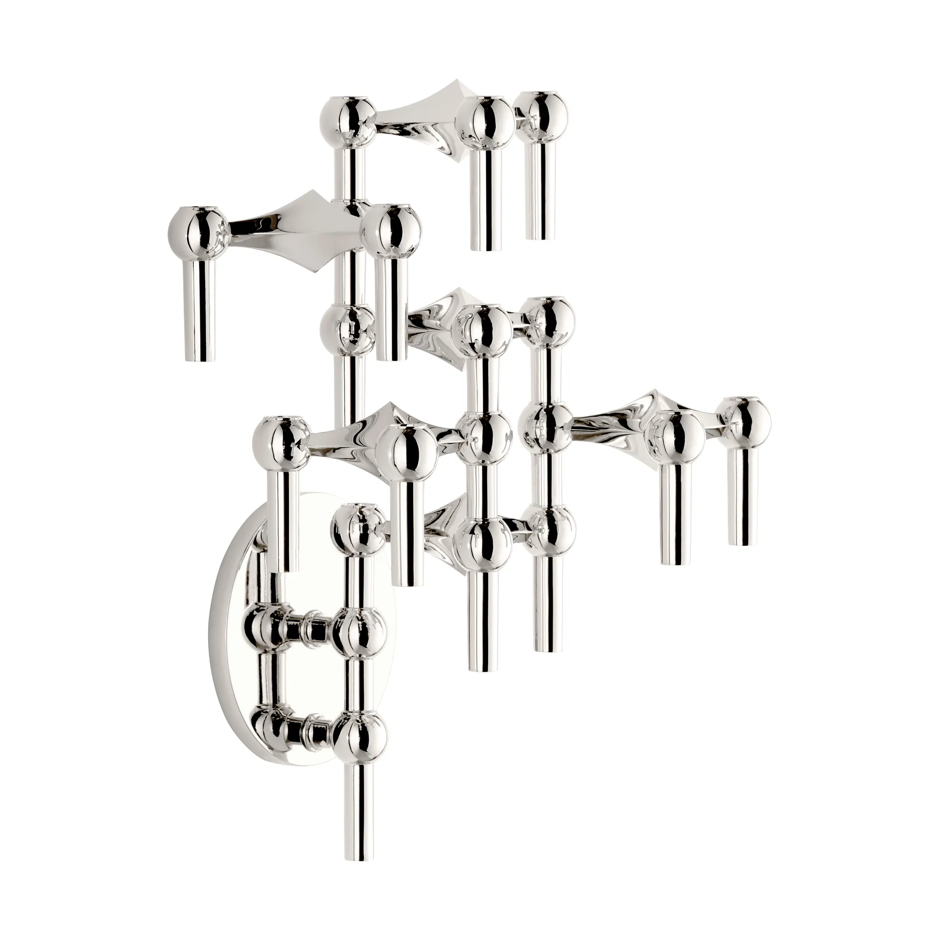 STOFF Nagel candle sticks wall, Chrome STOFF Nagel