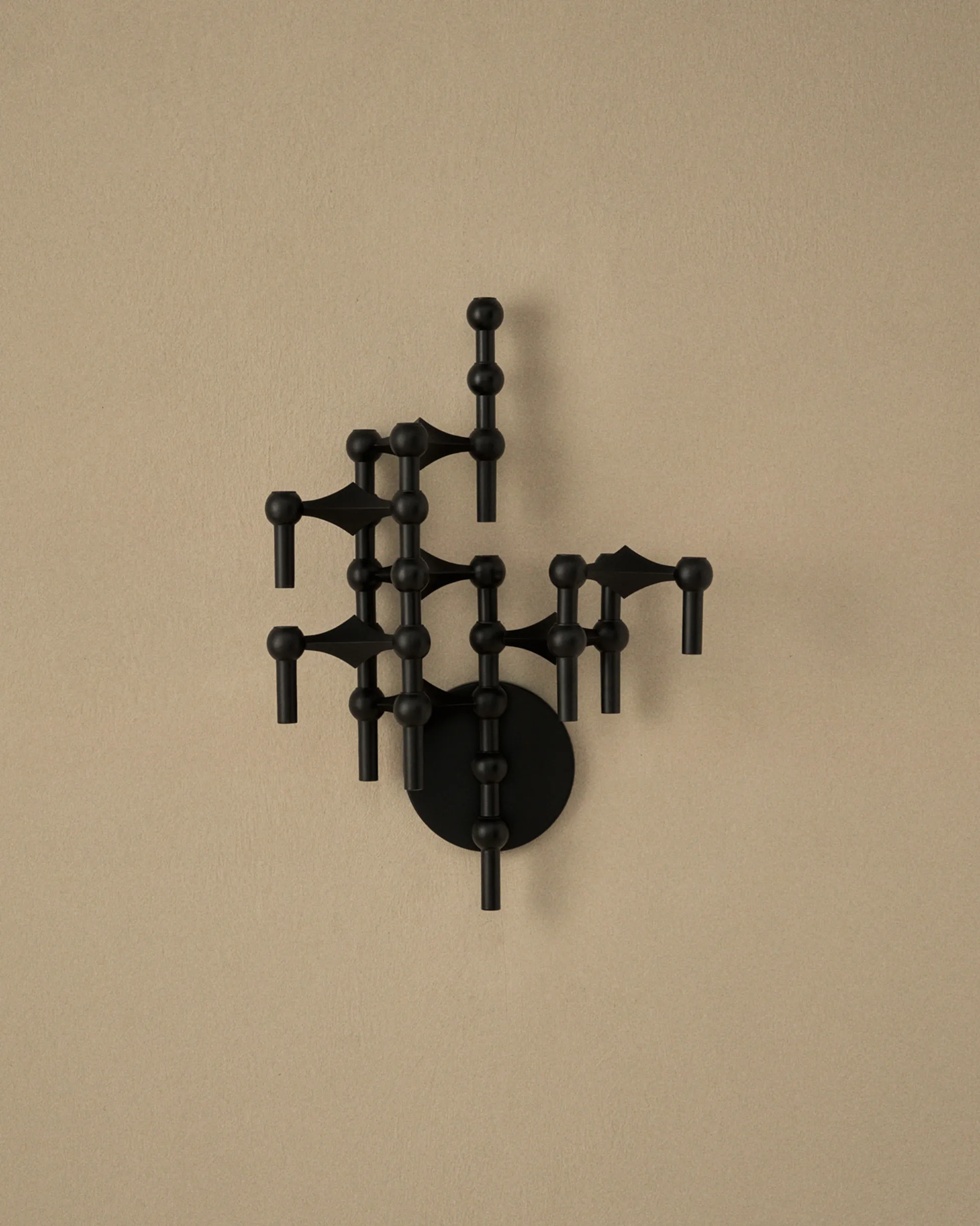 STOFF Nagel candle sticks wall, Matte Black STOFF Nagel