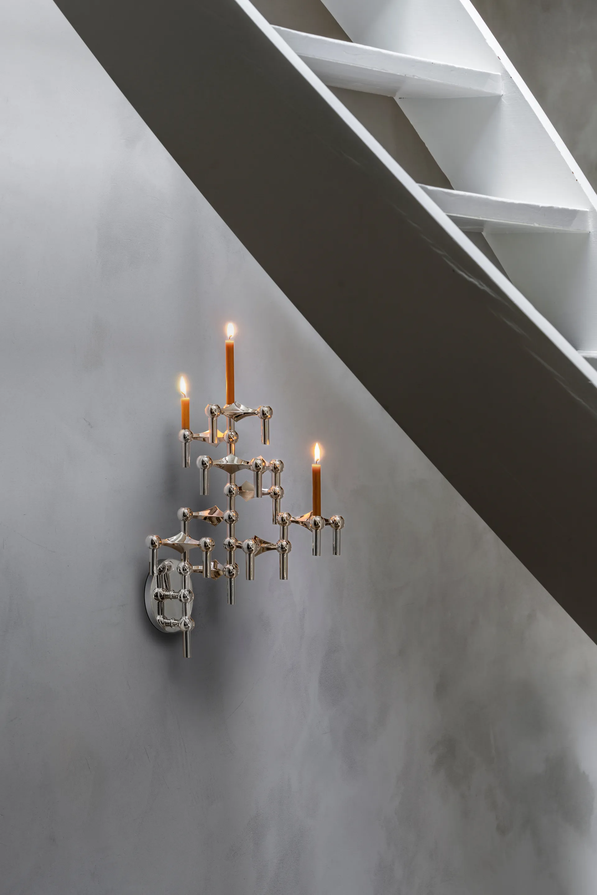 STOFF Nagel candlestick 2 pieces - Chrome,  STOFF Nagel