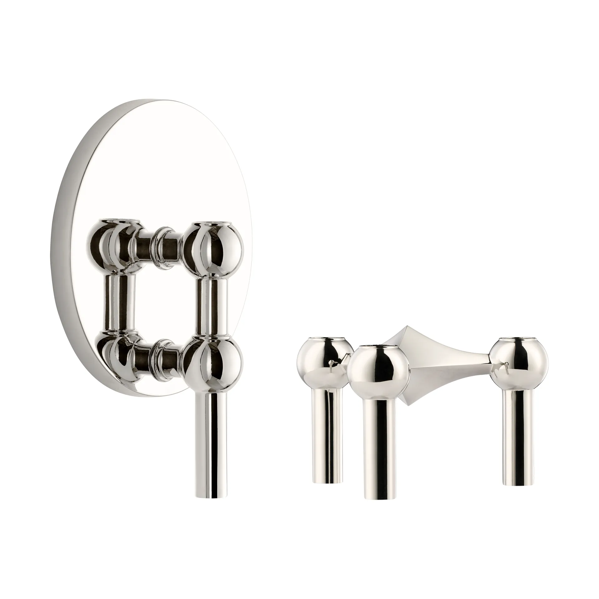 STOFF Nagel candlestick 2 pieces - Chrome STOFF Nagel