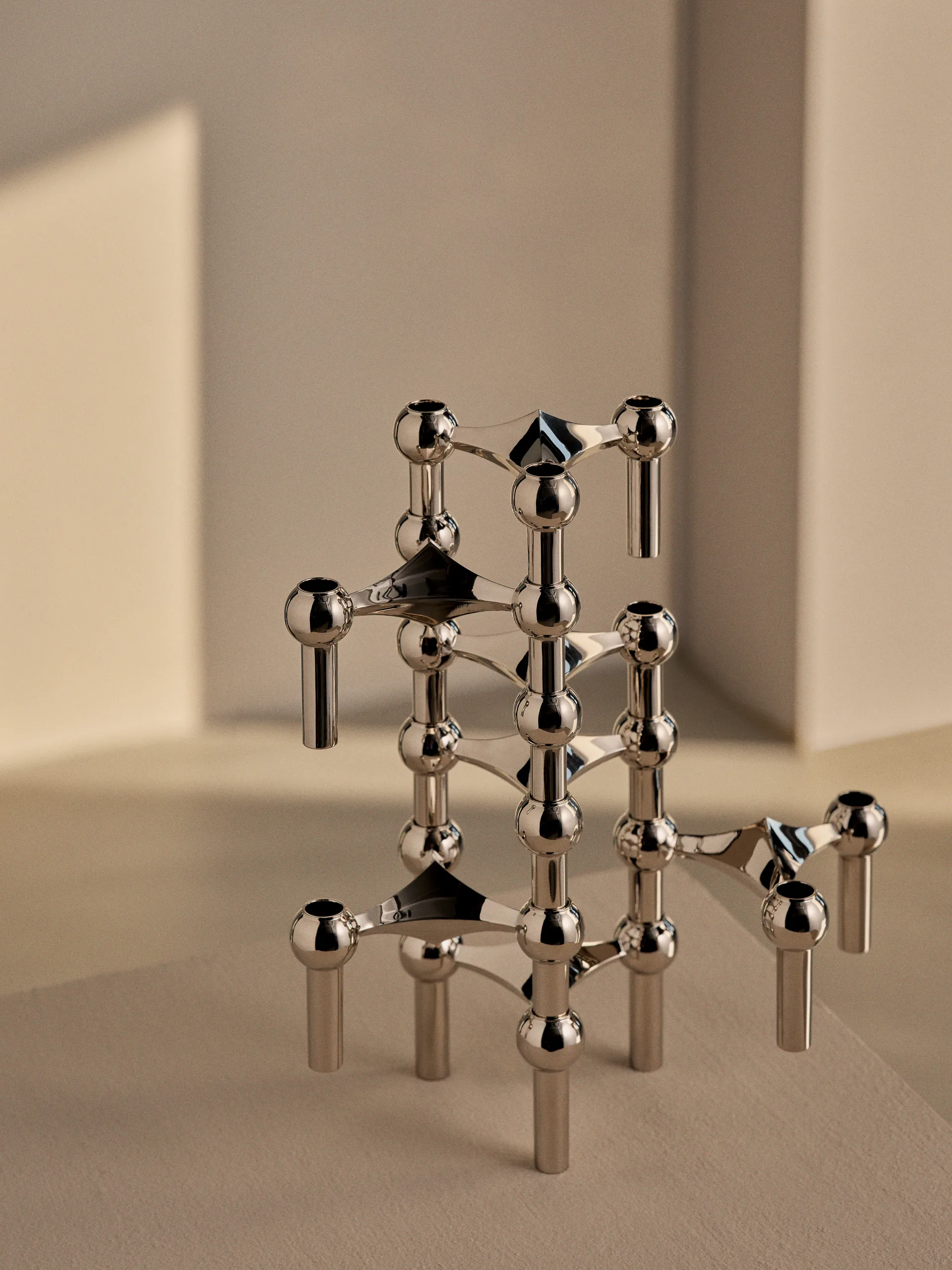 STOFF Nagel candlestick 2 pieces - Chrome STOFF Nagel