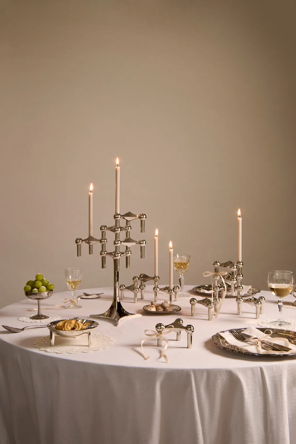 STOFF Nagel candlestick 6-pack - Chrome,  STOFF Nagel