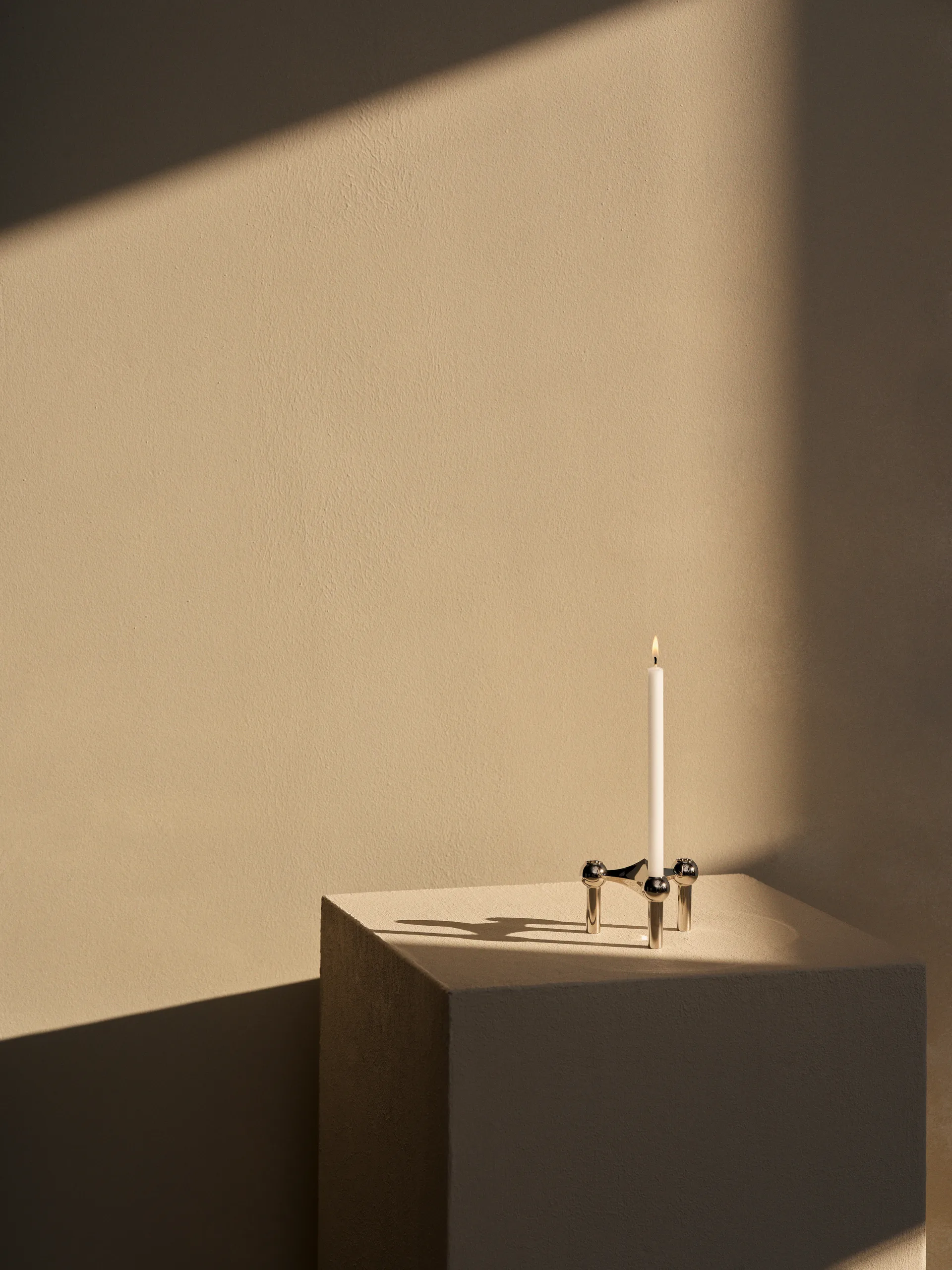 STOFF Nagel candlestick + candles 12-pack,  STOFF Nagel