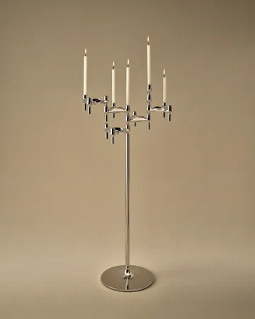STOFF Nagel floor candle sticks 70 cm - Chrome - STOFF Nagel