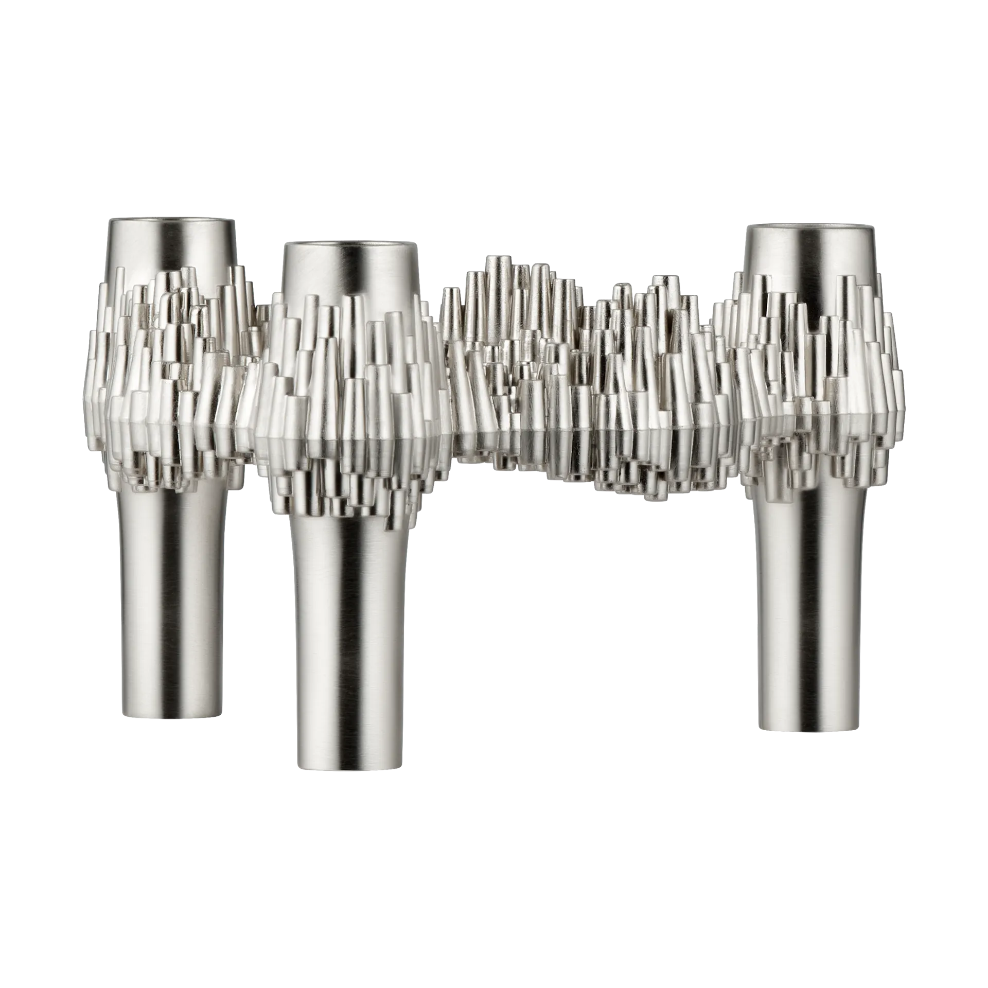 STOFF Nagel Quist candle holder, Brushed chrome STOFF Nagel