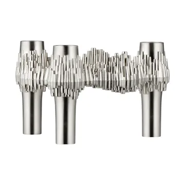 STOFF Nagel Quist candle holder - Brushed chrome - STOFF Nagel