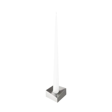 STOFF Nagel reflect candle holder large 3.2 cm - Brushed chrome - STOFF Nagel