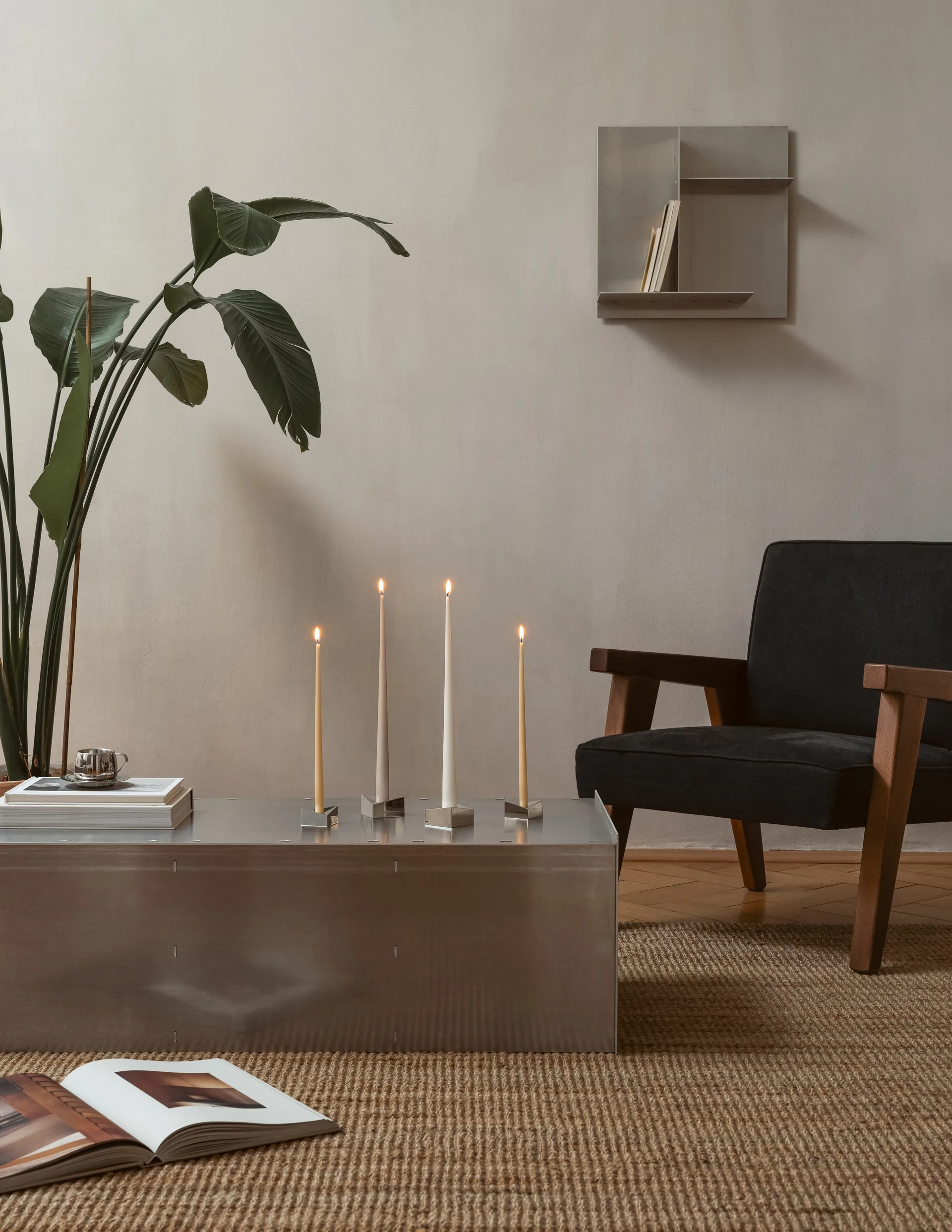 STOFF Nagel reflect candle holder large 3.2 cm, Chrome STOFF Nagel