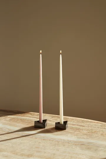 STOFF Nagel reflect candle holder small 2.7 cm - Black chrome - STOFF Nagel