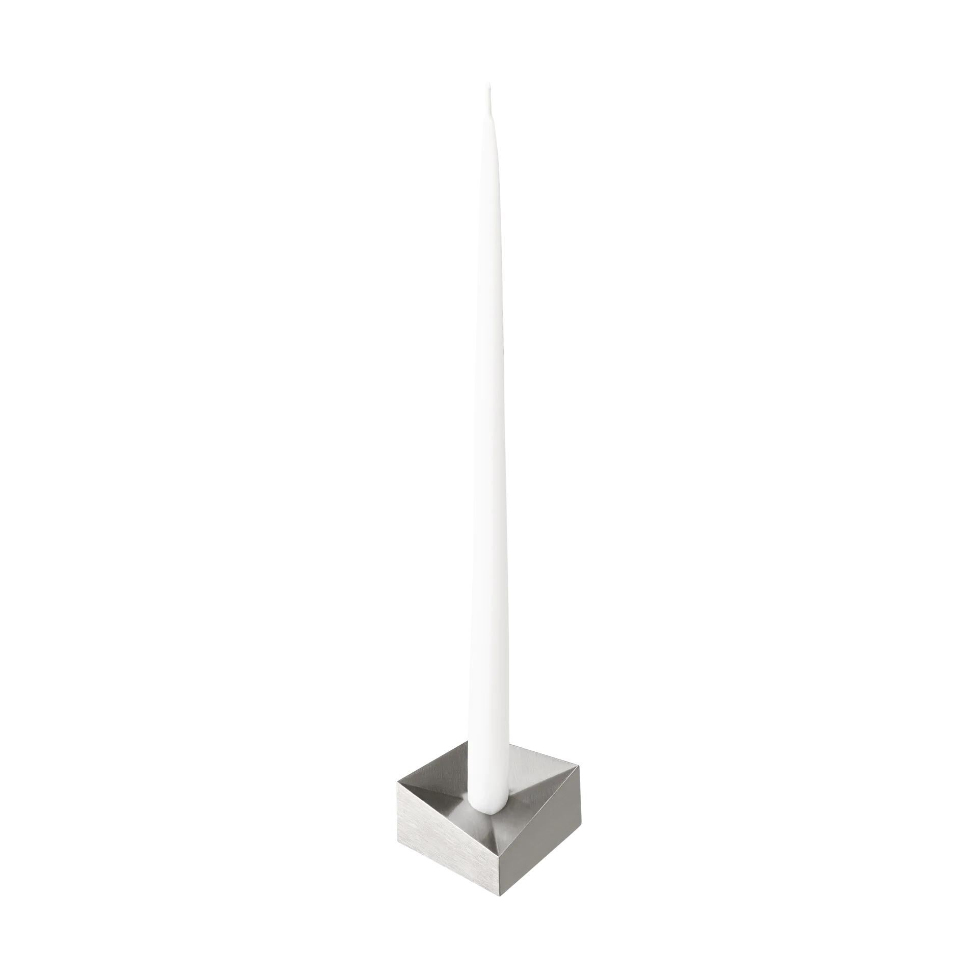 STOFF Nagel reflect candle holder small 2.7 cm, Brushed chrome STOFF Nagel