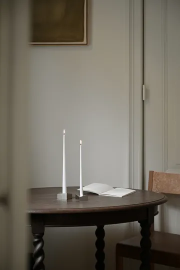 STOFF Nagel reflect candle holder small 2.7 cm - Brushed chrome - STOFF Nagel