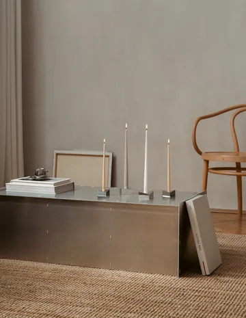 STOFF Nagel reflect candle holder small 2.7 cm - Chrome - STOFF Nagel