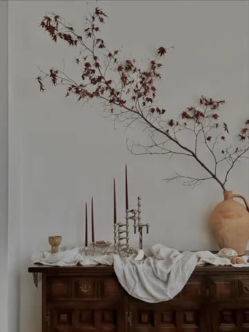 STOFF Nagel tapered candle by ester & erik 6-pack - Burgundy red - STOFF Nagel