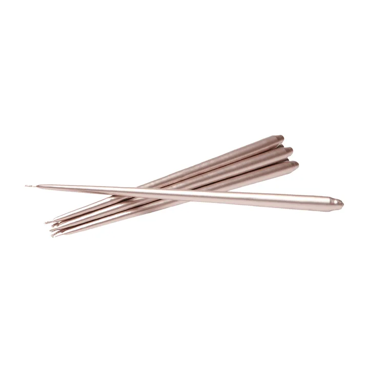 STOFF Nagel tapered candle by ester & erik 6-pack - Champagne - STOFF Nagel