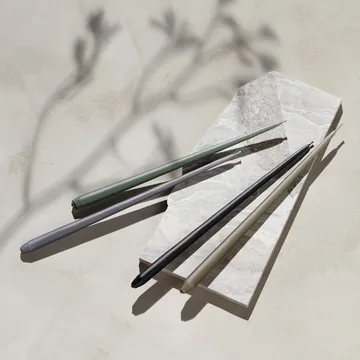 STOFF Nagel tapered candle by ester & erik 6-pack - Dark grey - STOFF Nagel