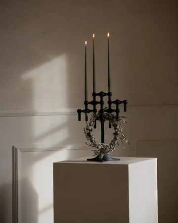 STOFF Nagel tapered candle by ester & erik 6-pack - Dusty green - STOFF Nagel