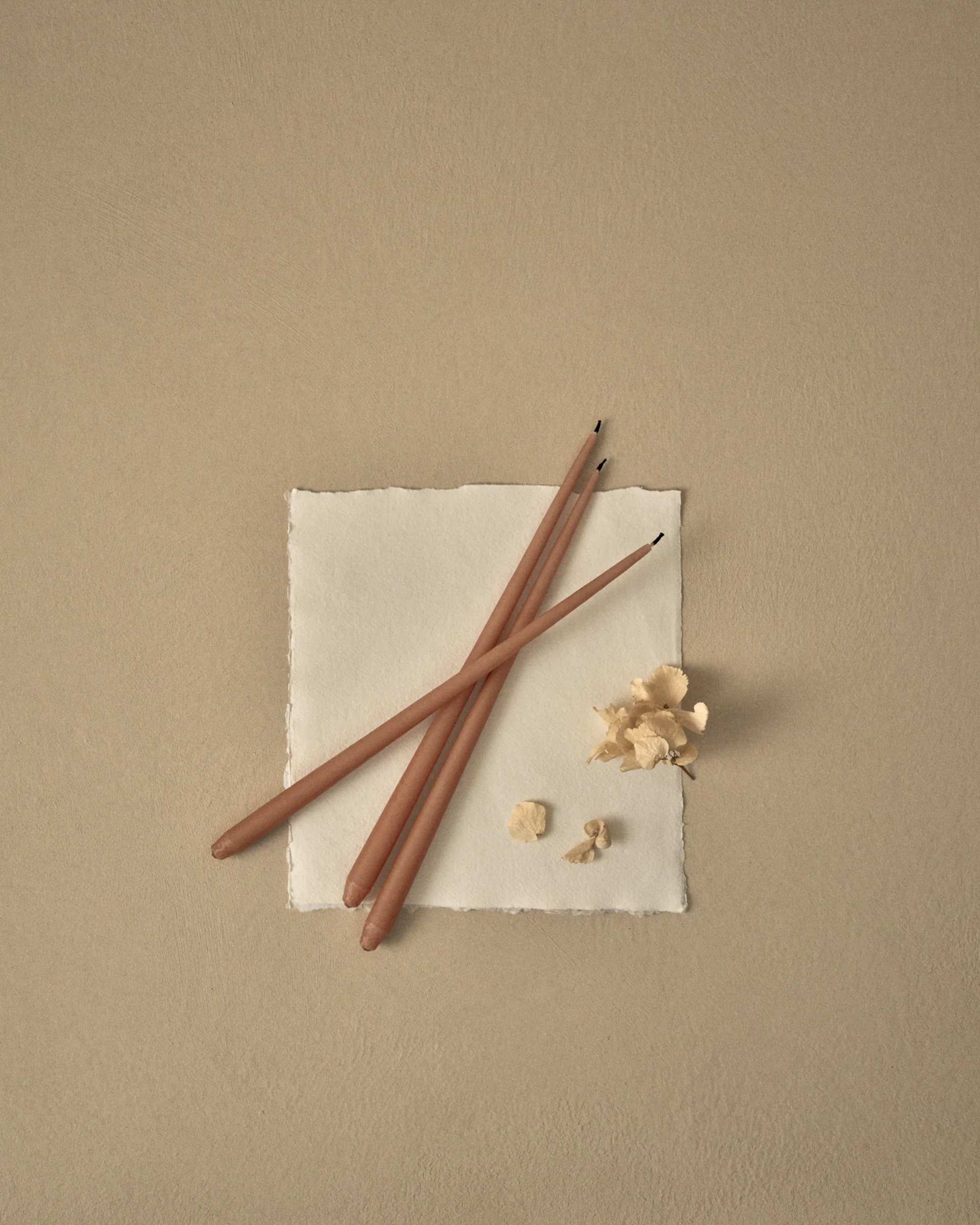 STOFF Nagel tapered candle by ester & erik 6-pack, dusty rose STOFF Nagel