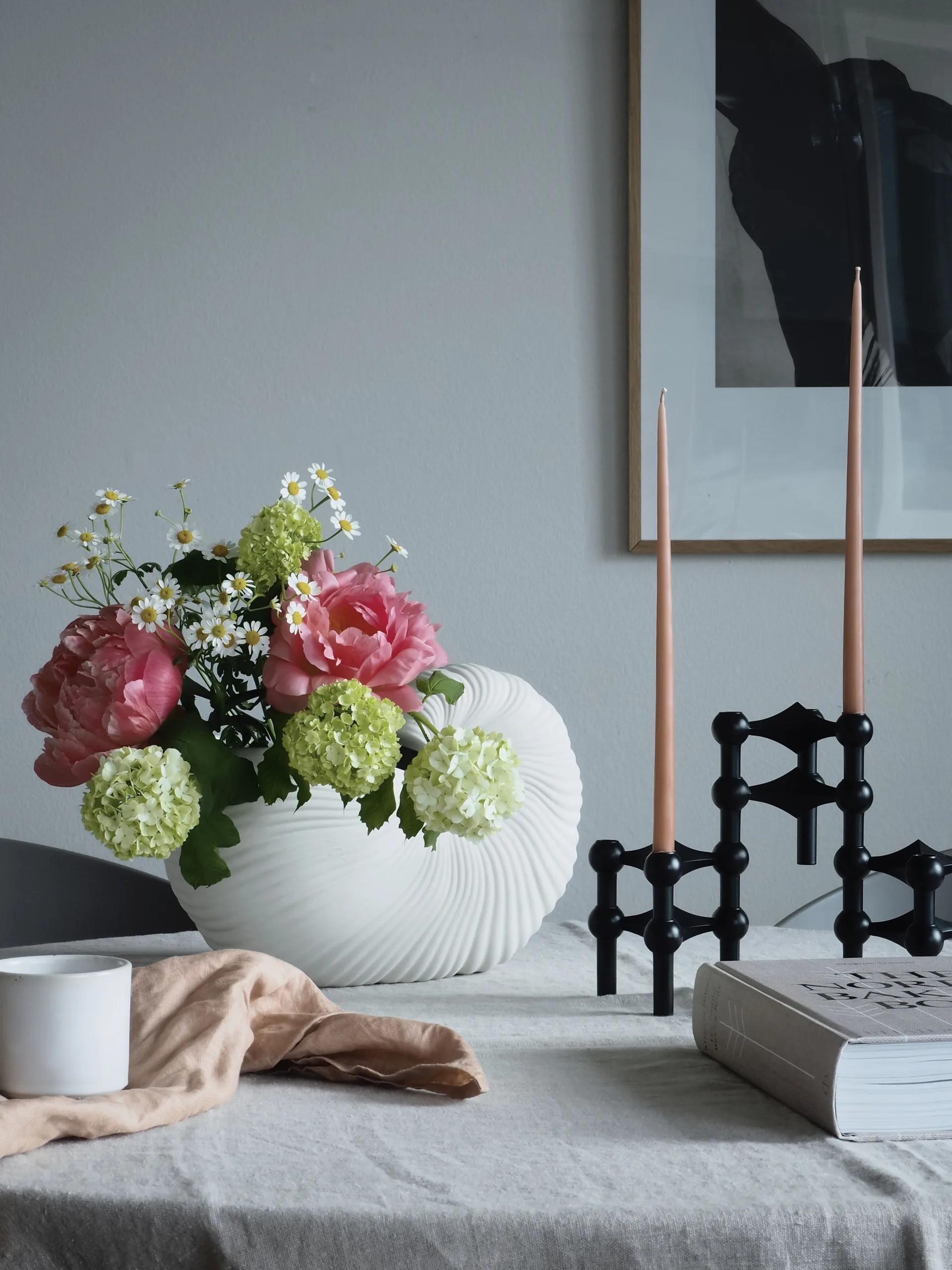 STOFF Nagel tapered candle by ester & erik 6-pack, dusty rose STOFF Nagel