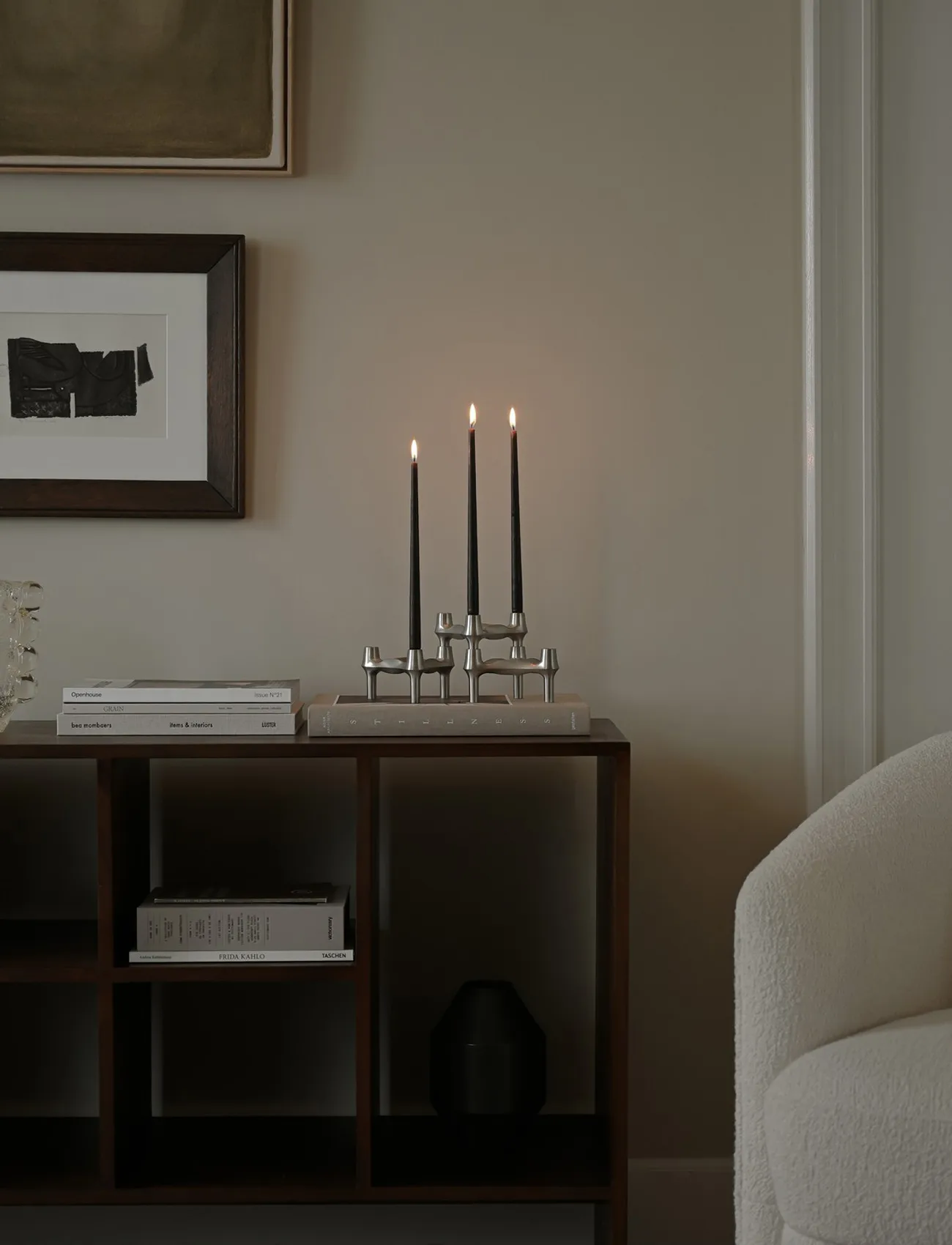 STOFF Nagel tapered candle by ester & erik 6-pack, Espresso STOFF Nagel