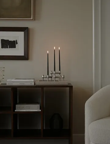 STOFF Nagel tapered candle by ester & erik 6-pack - Espresso - STOFF Nagel