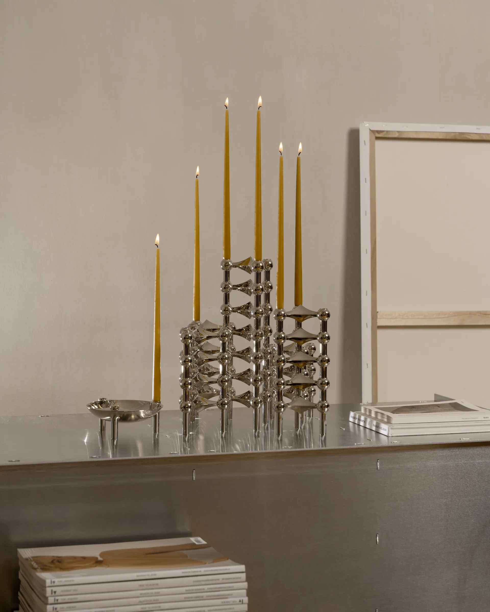 STOFF Nagel tapered candle by ester & erik 6-pack, Mustard STOFF Nagel