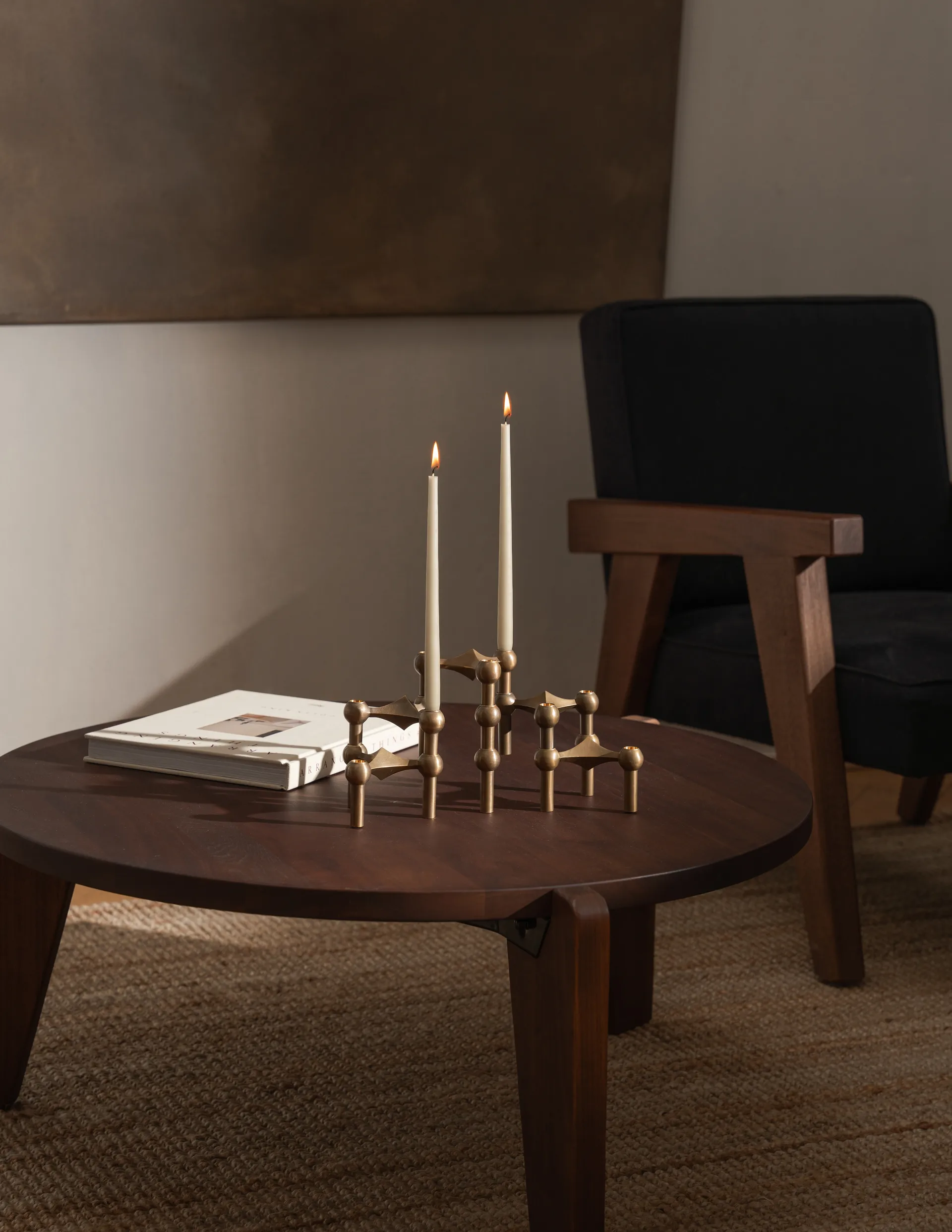 STOFF Nagel tapered candle by ester & erik 6-pack, Off-white STOFF Nagel