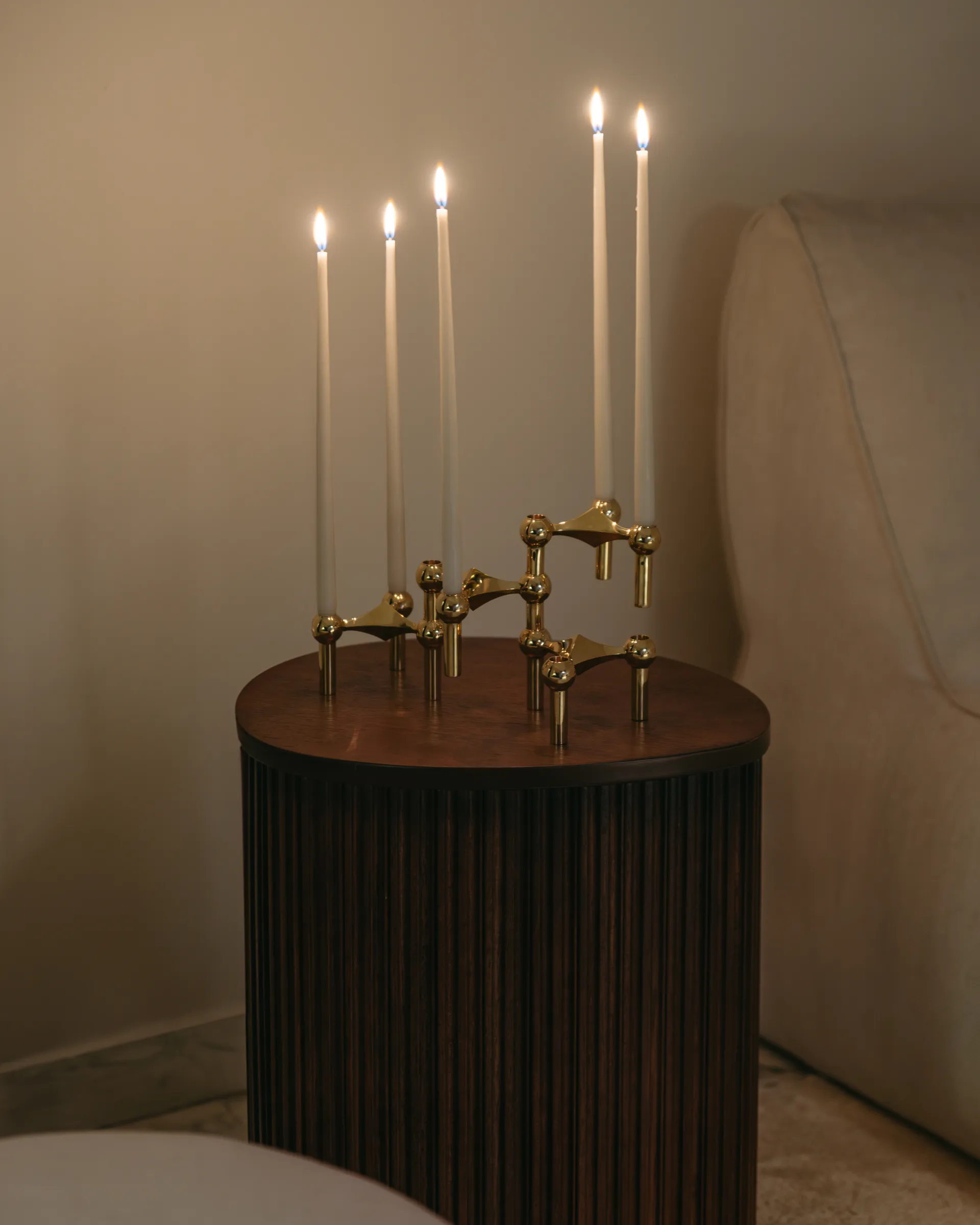 STOFF Nagel tapered candle by ester & erik 6-pack, Off-white STOFF Nagel