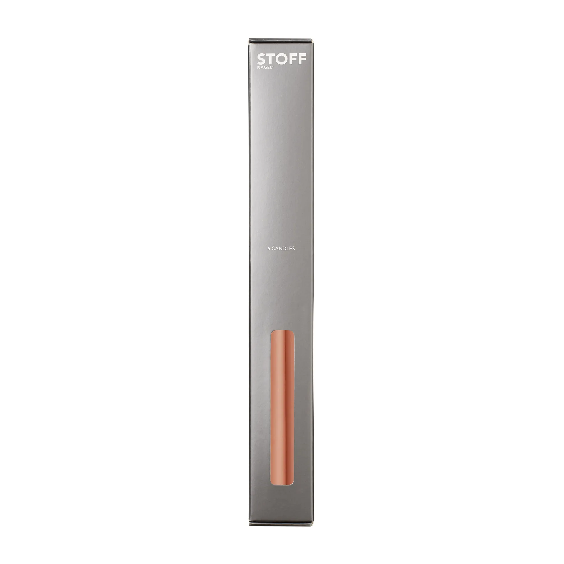 STOFF Nagel tapered candle by ester & erik 6-pack, Powder rose STOFF Nagel